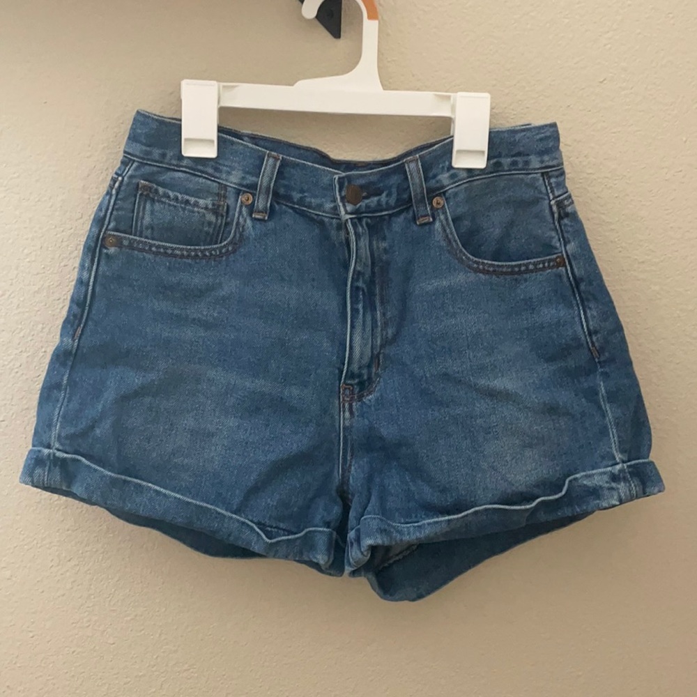 Blue mom shorts